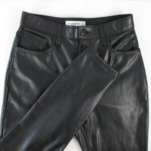 ABERCROMBIE & FITCH "THE SKINNY HIGH RISE" VEGAN LEATHER